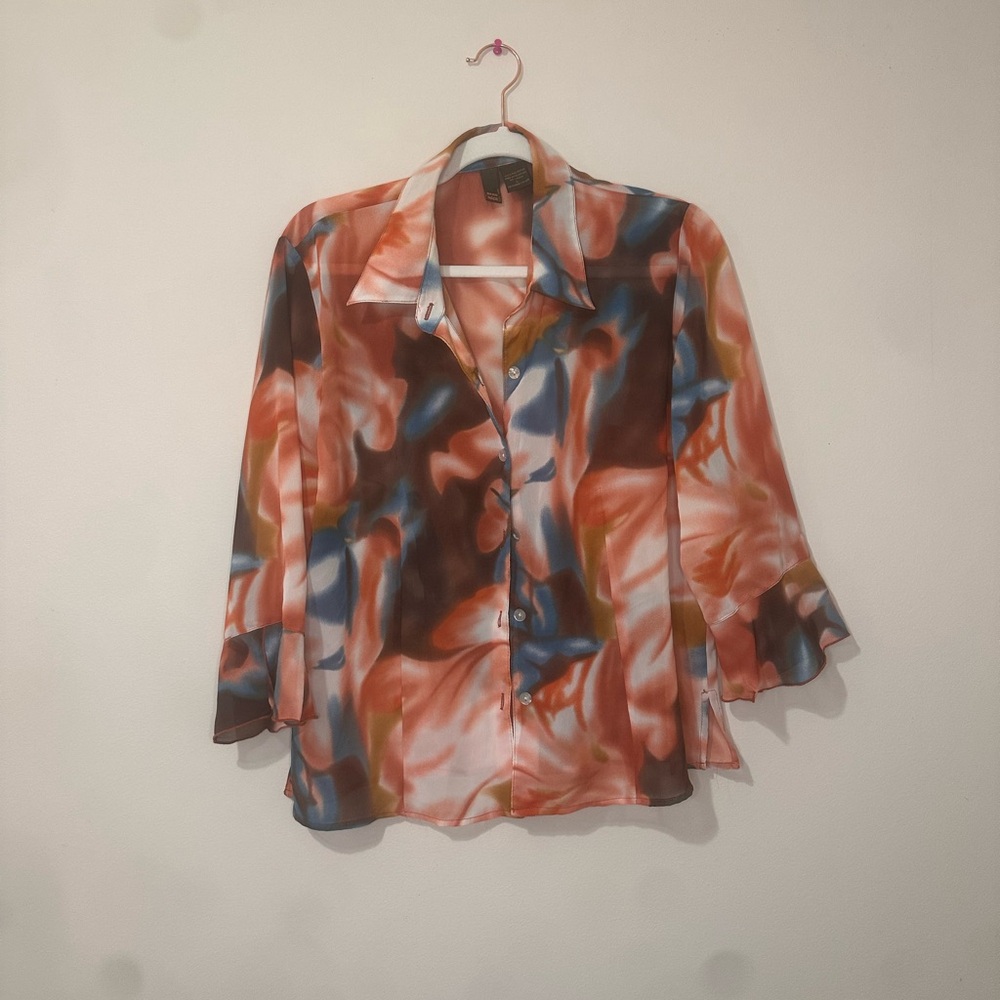 Multicolor Abstract Women's Top